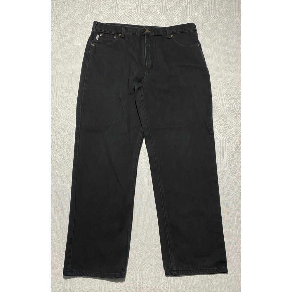 Carhartt Vintage Mens 40x32 Black Relaxed Fit Work Jeans Made in USA UAW UB177